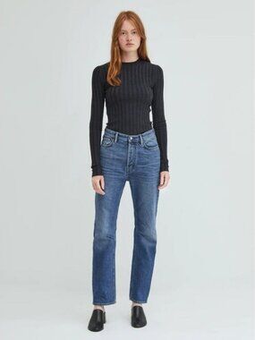 Acne Studios Log Mid Blue Jeans Size 26 Loose Fitting